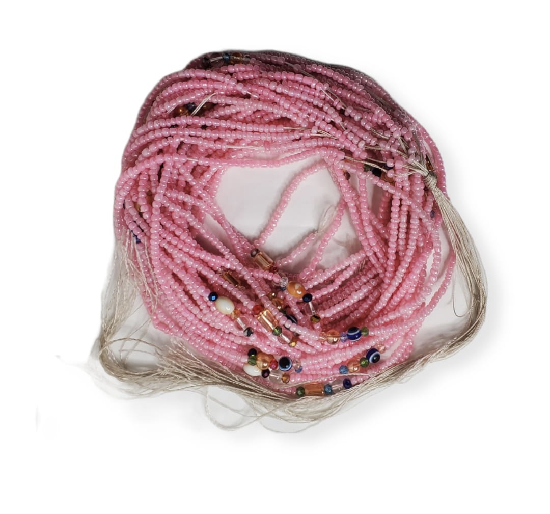 Pink Medium Size Beads Waist Beads