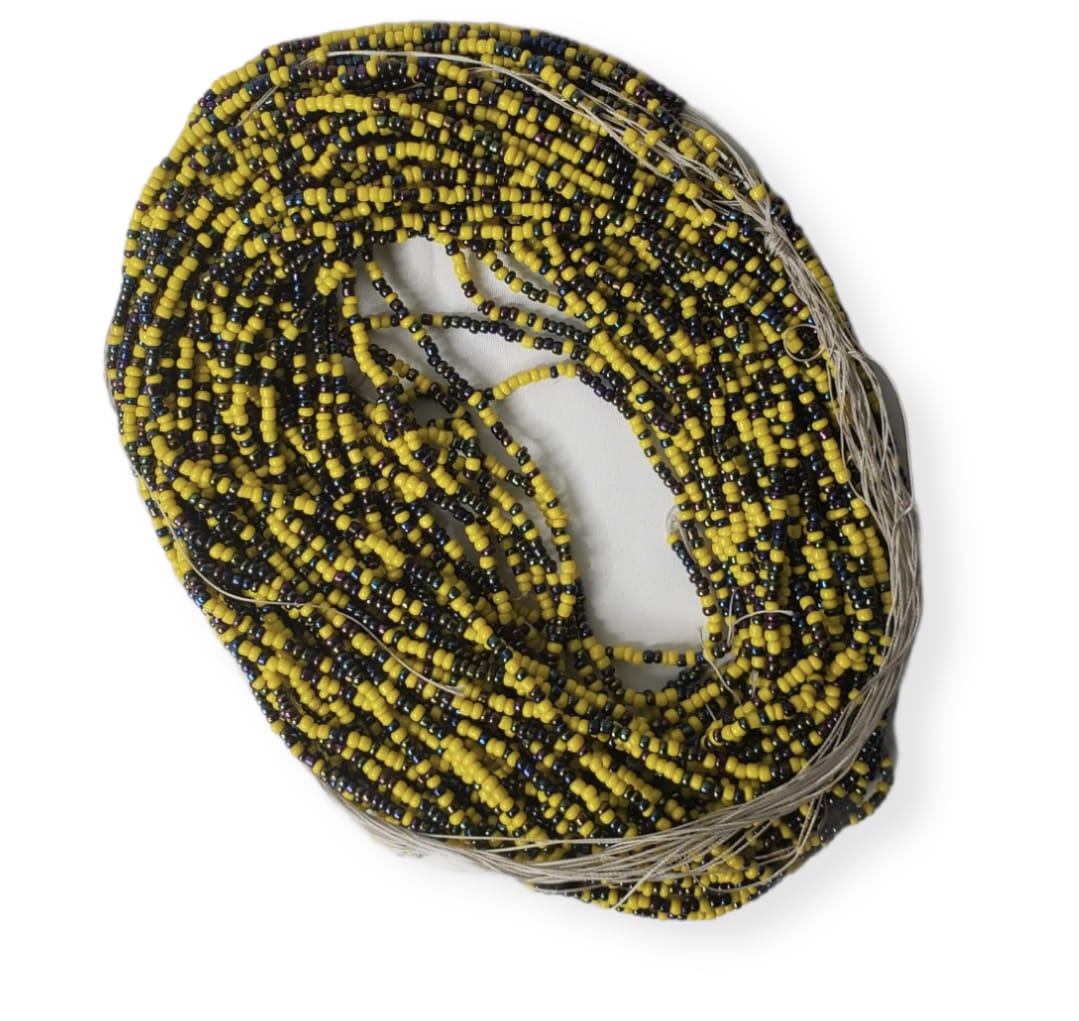 Yellow African Waist Beads