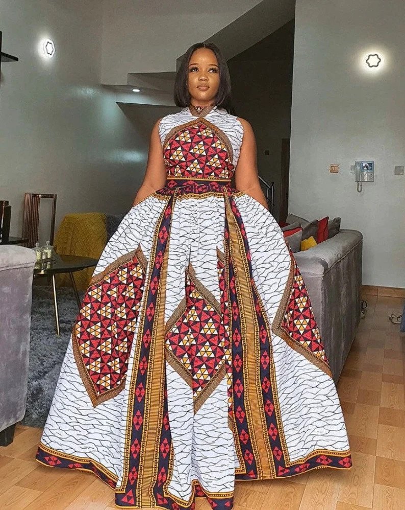 Kim African maxi dress