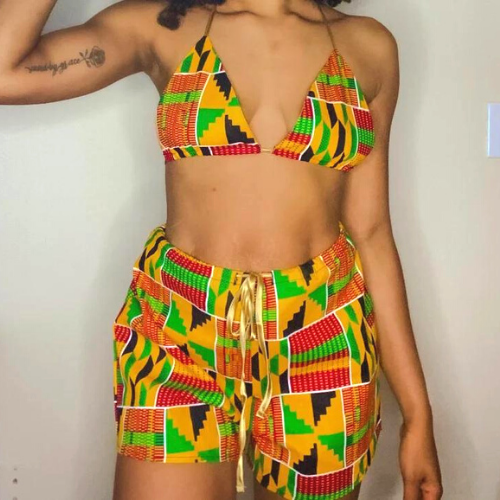 African print Bikini set