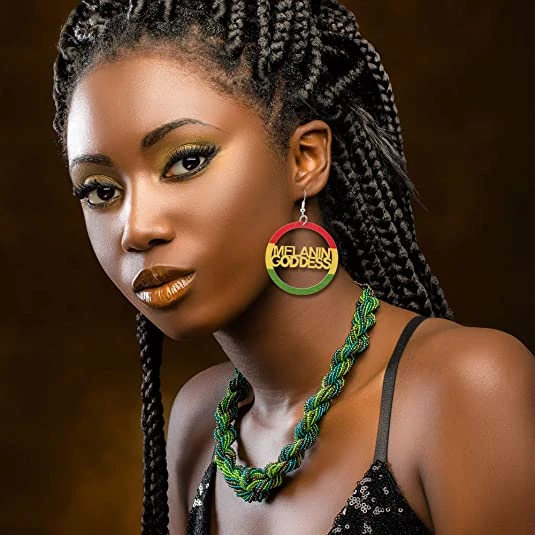 African Wooden Earrings