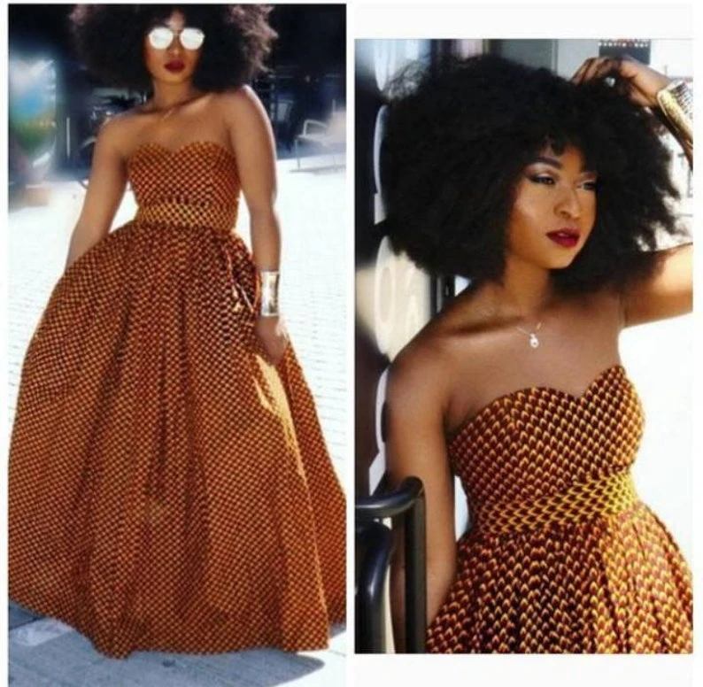 ROMANTIC DRESS, ANKARA Maxi