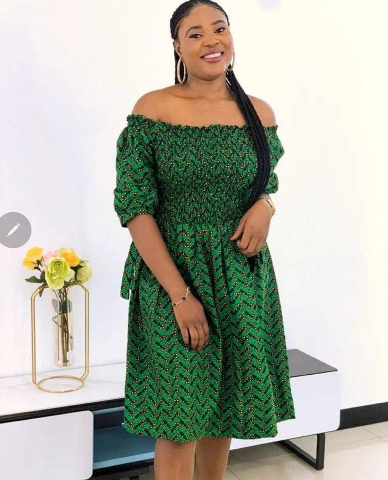 AFRICAN SMOCKED DRESS